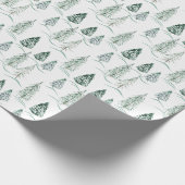 Waterverf kerstbomen. Winterbos. Cadeaupapier (Hoek)