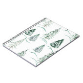 Waterverf kerstbomen. Winterbos. Notitieboek (Linkerzijde)