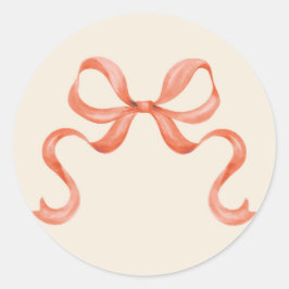 Waterverf Kerstboog Sticker - Rood