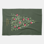 Waterverf Kerstboom Bladergroen Theedoek (Horizontaal)