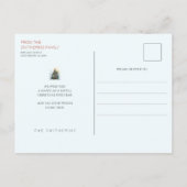 Waterverf kerstboom feestdagenkaart (Achterkant)