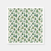 Waterverf kerstboom Napkins Servet (Voorkant)
