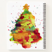 Waterverf kerstboom notitieboek (Achterkant)