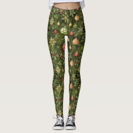 Waterverf kerstboom ornament leggings