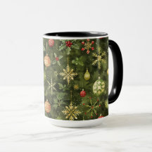 Waterverf kerstboom ornament