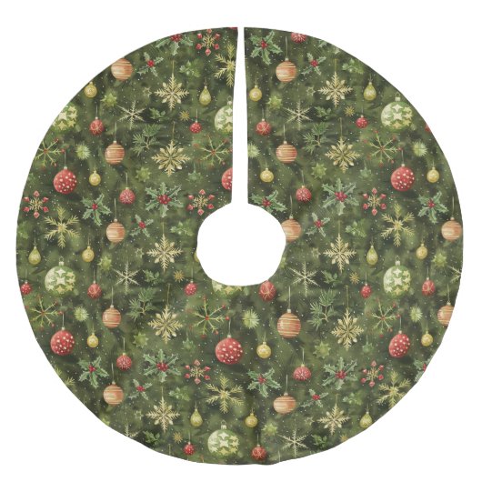 Waterverf kerstboom ornament rok (Voorkant)