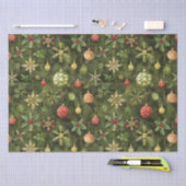 Waterverf kerstboom ornament tissuepapier (Craft)