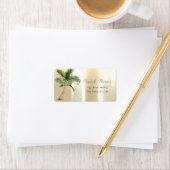 Waterverf kerstboom palmballen goud etiket (Insitu)