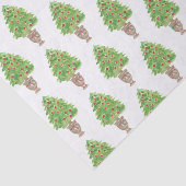 Waterverf Kerstboom Topiary Tissuepapier (Detail)