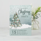 Waterverf kerstboom winterfeest kaart (Staand voorkant)