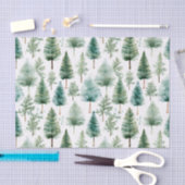 Waterverf kerstboompatroon tissuepapier (Craft)