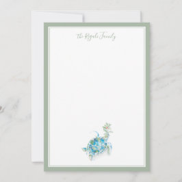 Waterverf kerstboomschildpaddenstoelen notitiekaartje