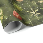 Waterverf kerstboomversiering cadeaupapier (Rol Hoek)