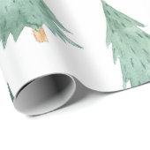 Waterverf kerstboomwerkpapier cadeaupapier (Rol Hoek)
