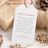 Waterverf Kerstbos Vrolijk en helder Cadeaulabel