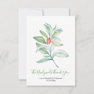 Waterverf kerstbruiloft RSVP kaartje