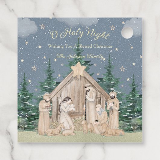 Waterverf kerstcadeau bedankjes labels (Achterkant)