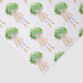 Waterverf kerstcadeaupapier voor Modes Tissuepapier (Detail)