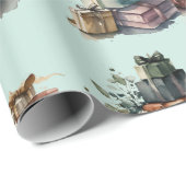 Waterverf kerstcadeaus cadeaupapier (Rol Hoek)