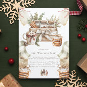 Waterverf kerstcadeauverpakking kaart