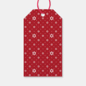 Waterverf Kerstdennennen en dennenpitten met herte Cadeaulabel (Achterkant)