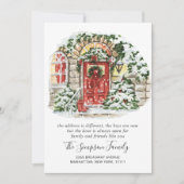 Waterverf kerstdeur Bewegingsaankondiging Aankondiging (Voorkant)