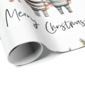 Waterverf kerstdieren Cadeaupapier (Rol Hoek)