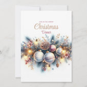 Waterverf Kerstdiner Uitnodiging (Achterkant)