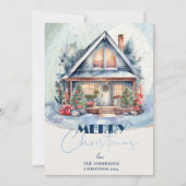  Waterverf Kerstfeest Feestdagenkaart (Voorkant)