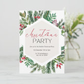 Waterverf kerstfeest kaart (Staand voorkant)