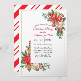 Waterverf kerstfeest uitnodiging