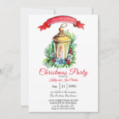 Waterverf kerstfeest uitnodiging (Voorkant)