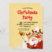 Waterverf kerstfeest uitnodiging (Voorkant / Achterkant)