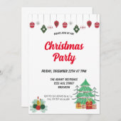 Waterverf kerstfeest uitnodiging (Voorkant / Achterkant)