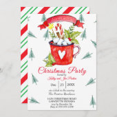 Waterverf kerstfeest uitnodiging (Voorkant / Achterkant)