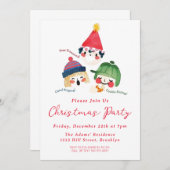 Waterverf kerstfeest uitnodiging (Voorkant / Achterkant)