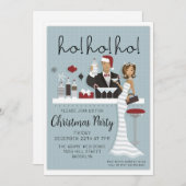 Waterverf kerstfeest uitnodiging (Voorkant / Achterkant)