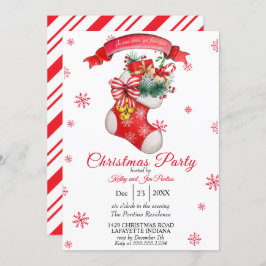 Waterverf kerstfeest uitnodiging