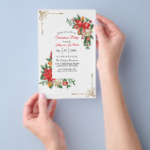 Waterverf kerstfeest uitnodiging flyer (Hand)