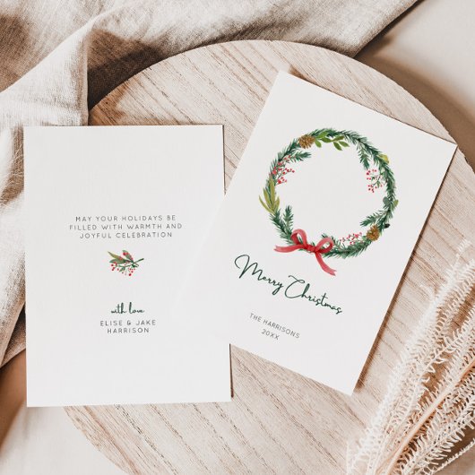 Waterverf kerstfeestdag feestdagenkaart