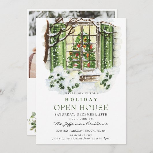 Waterverf: kerstfeestdag in het Parlement Kaart (Voorkant / Achterkant)