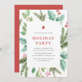 Waterverf kerstfeestdag kaart (Voorkant / Achterkant)