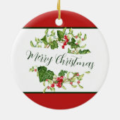 Waterverf kerstfeestdag keramisch ornament (Achterkant)