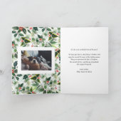 Waterverf kerstflesfoto feestdagen kaart (Binnen)