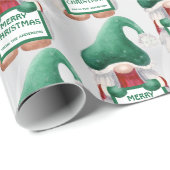 Waterverf kerstgrint cadeaupapier (Rol Hoek)