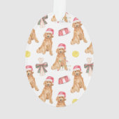 Waterverf kersthond ornament (achterkant)