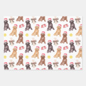 Waterverf kersthonden inpakpapier vel (Voorkant)