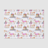 Waterverf kersthonden tissuepapier (Voorkant)