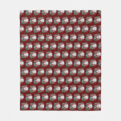 Waterverf kerstjaarhuis fleece deken (Voorkant)