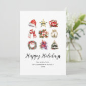  Waterverf kerstkaarten Feestdagenkaart (Staand voorkant)